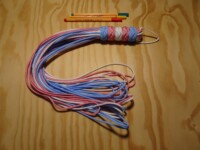 Trans pride loop flogger Loop flogger in colours of the trans pride flag