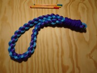 Braided loop in purple and light blue Braided loop in purple and light blue