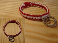 White and red collar Collar in white and red