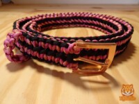 Vanilla project: black and pink belt Belt in black and pink multicolour