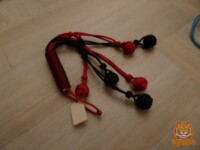 Black & red ball flogger 6 ball flogger in black and red