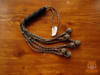 Ball flogger in a rainbow cord 6 ball flogger in a rainbow multicolour cord with black handle