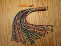 Multicolour options knot flogger Knot flogger in different types of multicolour cord